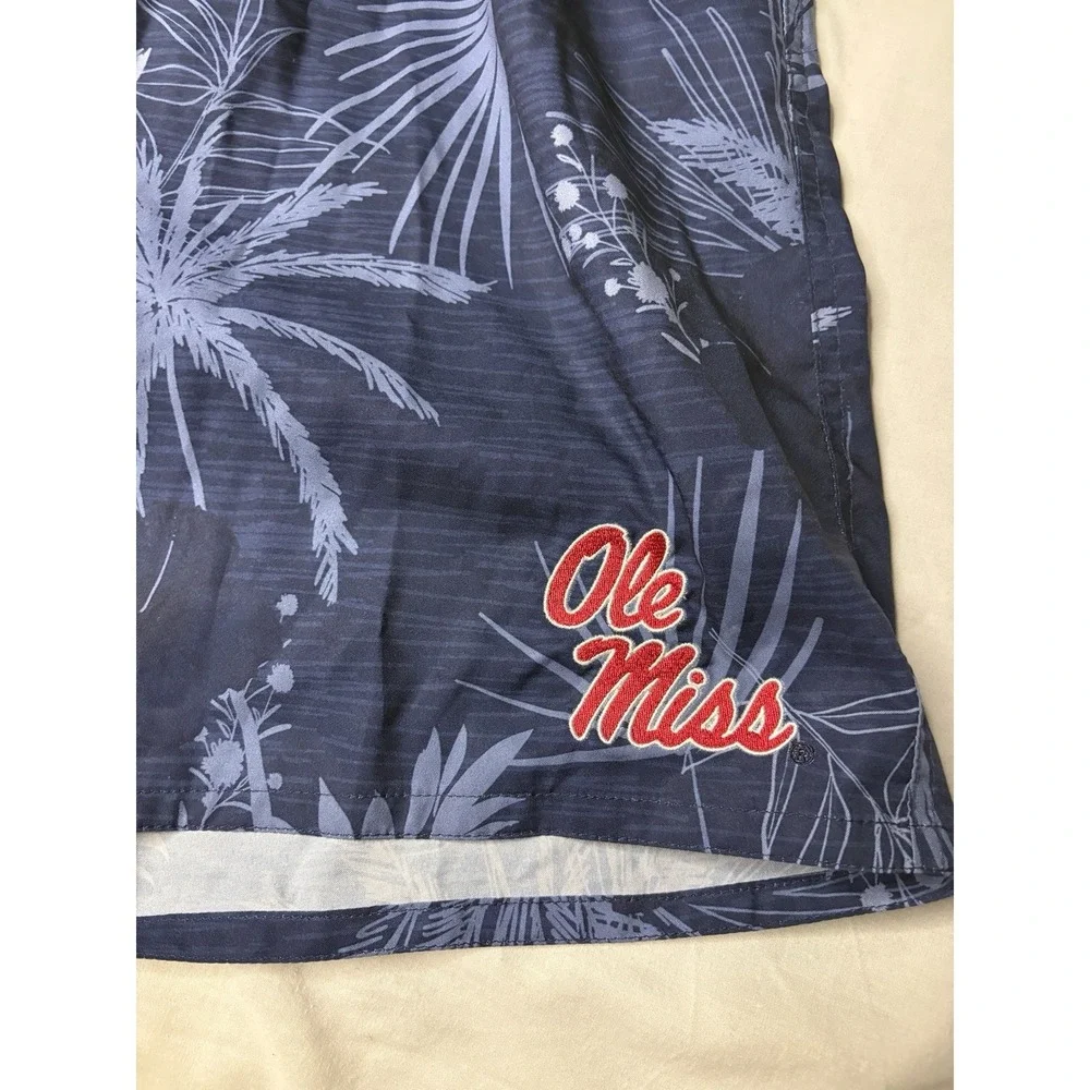 Colosseum Ole Miss Revels Hawaiin Shorts Men's Size 3XL Blue Floral Tropical